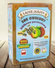 Sok owocowy Łąckie Ogrody jabłkowo-porzeczkowy karton 3l
