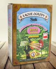 Sok jabłkowo - rabarbarowy Łąckie Ogrody karton 5l