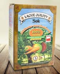 Sok jabłkowo - marchewkowy Łąckie Ogrody karton 5l