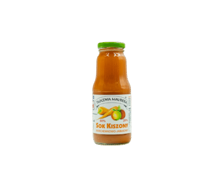 Sok tłoczony z kiszonej marchewki i jabłek z przyprawami 300ml